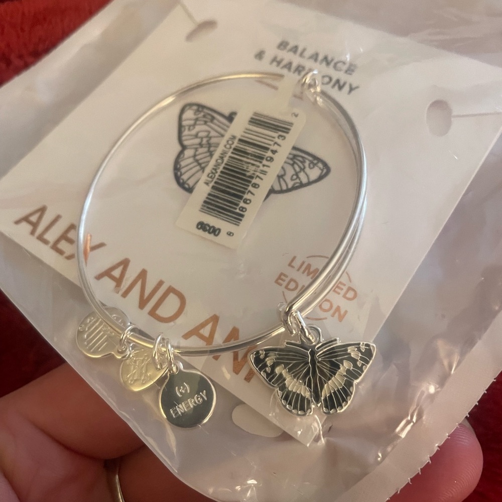 Alex and Ani White Admiral Butterfly charm bangle